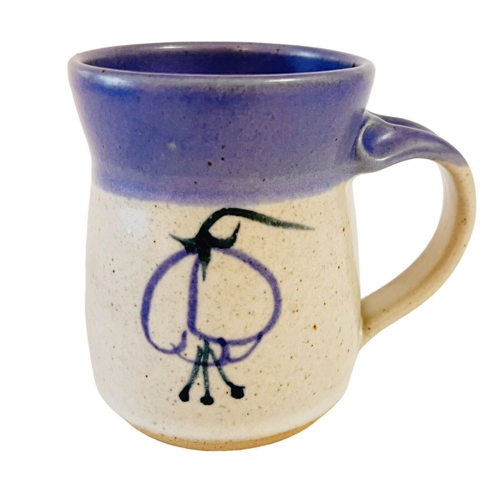 Vintage David Myers Studio Pottery Stoneware Glazed Coffee Tea Mug 1993 Speckled